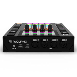 Wolfmix W1 MK3 DMX controller achterkant